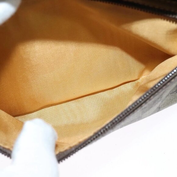 GUCCI GG Supreme Web Sherry Line Bag PVC Beige Gold 119 02 087 Auth 136367 - Picture 13 of 16